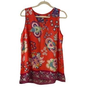 NWT Violet & Claire Floral Sleeveless Top Women's Size Large